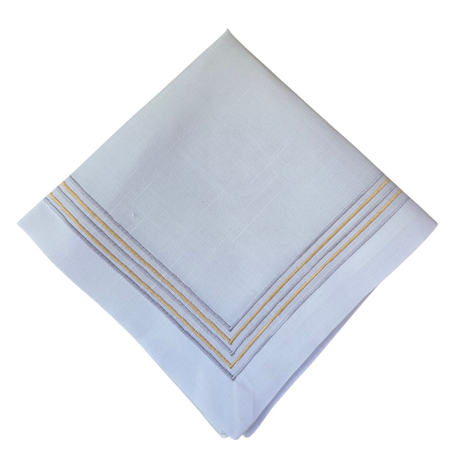 GUARDANAPO LINHO BRANCO BORDADO PRATA E DOURADO GUARDANAPO LINHO BRANCO BORDADO PRATA E DOURADO